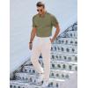 imageJMIERR Mens Casual Polo Shirt Summer Short Sleeve Vacation Button Beach Knit Stretchy Golf ShirtsC Green