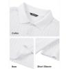 imageJMIERR Mens Casual Polo Shirt Summer Short Sleeve Vacation Button Beach Knit Stretchy Golf ShirtsC White