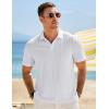 imageJMIERR Mens Casual Polo Shirt Summer Short Sleeve Vacation Button Beach Knit Stretchy Golf ShirtsC White