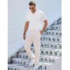 imageJMIERR Mens Casual Polo Shirt Summer Short Sleeve Vacation Button Beach Knit Stretchy Golf ShirtsC White