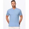 imageJMIERR Mens Henley Shirts Short Sleeve Casual Basic Button Up Tees Pocket T Shirts for MenBeau Blue