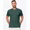 imageJMIERR Mens Henley Shirts Short Sleeve Casual Basic Button Up Tees Pocket T Shirts for MenBlackish Green