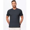 imageJMIERR Mens Henley Shirts Short Sleeve Casual Basic Button Up Tees Pocket T Shirts for MenDark Grey