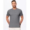 imageJMIERR Mens Henley Shirts Short Sleeve Casual Basic Button Up Tees Pocket T Shirts for MenGrey