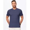 imageJMIERR Mens Henley Shirts Short Sleeve Casual Basic Button Up Tees Pocket T Shirts for MenNavy Blue