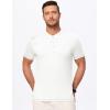 imageJMIERR Mens Henley Shirts Short Sleeve Casual Basic Button Up Tees Pocket T Shirts for MenWhite