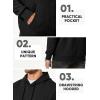 imageJMIERR Mens Hoodie Pullover 2024 Sweatshirts Graphic Hoodie Long Sleeve Drawstring Fashion Hooded Shirt with Pocket0 Black