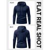 imageJMIERR Mens Hoodie Pullover 2024 Sweatshirts Graphic Hoodie Long Sleeve Drawstring Fashion Hooded Shirt with PocketA Dark Blue