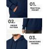 imageJMIERR Mens Hoodie Pullover 2024 Sweatshirts Graphic Hoodie Long Sleeve Drawstring Fashion Hooded Shirt with PocketA Dark Blue