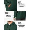 imageJMIERR Mens Hoodie Pullover 2024 Sweatshirts Graphic Hoodie Long Sleeve Drawstring Fashion Hooded Shirt with PocketA Green 2