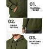 imageJMIERR Mens Hoodie Pullover 2024 Sweatshirts Graphic Hoodie Long Sleeve Drawstring Fashion Hooded Shirt with PocketA Green