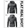 imageJMIERR Mens Hoodie Pullover 2024 Sweatshirts Graphic Hoodie Long Sleeve Drawstring Fashion Hooded Shirt with PocketB Dark Grey