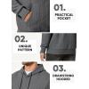 imageJMIERR Mens Hoodie Pullover 2024 Sweatshirts Graphic Hoodie Long Sleeve Drawstring Fashion Hooded Shirt with PocketB Dark Grey