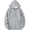 imageJMIERR Mens Hoodie Pullover 2024 Sweatshirts Graphic Hoodie Long Sleeve Drawstring Fashion Hooded Shirt with PocketB Grey