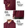 imageJMIERR Mens Hoodie Pullover 2024 Sweatshirts Graphic Hoodie Long Sleeve Drawstring Fashion Hooded Shirt with PocketB Red
