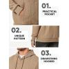 imageJMIERR Mens Hoodie Pullover 2024 Sweatshirts Graphic Hoodie Long Sleeve Drawstring Fashion Hooded Shirt with PocketC Beige