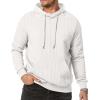 imageJMIERR Mens Hoodie Pullover 2024 Sweatshirts Graphic Hoodie Long Sleeve Drawstring Fashion Hooded Shirt with PocketC White