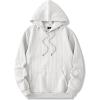 imageJMIERR Mens Hoodie Pullover 2024 Sweatshirts Graphic Hoodie Long Sleeve Drawstring Fashion Hooded Shirt with PocketC White