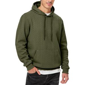 imageJMIERR Mens Hoodie Pullover 2024 Sweatshirts Graphic Hoodie Long Sleeve Drawstring Fashion Hooded Shirt with PocketA Green