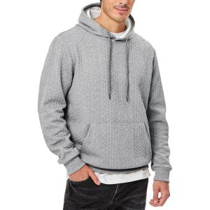 imageJMIERR Mens Hoodie Pullover 2024 Sweatshirts Graphic Hoodie Long Sleeve Drawstring Fashion Hooded Shirt with PocketB Grey