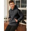 imageJMIERR Mens 2024 Casual Cotton Hooded Collar Drawstring Hoodies Pullover Sweatshirts Casual Long Sleeve ShirtsCarbon Grey