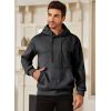 imageJMIERR Mens 2024 Casual Cotton Hooded Collar Drawstring Hoodies Pullover Sweatshirts Casual Long Sleeve ShirtsCarbon Grey