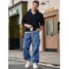 imageJMIERR Mens Baggy Cargo Pants Trendy Casual Parachute Pant Loose Fit Harem Joggers with Pockets for StreetwearA6 Ashleigh Blue