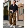 imageJMIERR Mens Baggy Cargo Pants Trendy Casual Parachute Pant Loose Fit Harem Joggers with Pockets for StreetwearA6 Brown