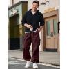 imageJMIERR Mens Baggy Cargo Pants Trendy Casual Parachute Pant Loose Fit Harem Joggers with Pockets for StreetwearA6 Burgundy