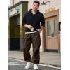 imageJMIERR Mens Baggy Cargo Pants Trendy Casual Parachute Pant Loose Fit Harem Joggers with Pockets for StreetwearA6 Desert Palm