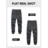 imageJMIERR Mens Cargo Pants Drawstring Stretch Waist Waist Twill Joggers Trousers with Zipper PocketsDark Grey