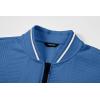 imageJMIERR Mens Casual Jacquard Bomber Jackets ColorBlock Lightweight Varsity Jacket Fashion Zipper Coat with PocketsBlue