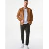 imageJMIERR Mens Casual Jacquard Bomber Jackets ColorBlock Lightweight Varsity Jacket Fashion Zipper Coat with PocketsCamel