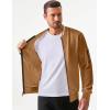 imageJMIERR Mens Casual Jacquard Bomber Jackets ColorBlock Lightweight Varsity Jacket Fashion Zipper Coat with PocketsCamel