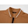 imageJMIERR Mens Casual Jacquard Bomber Jackets ColorBlock Lightweight Varsity Jacket Fashion Zipper Coat with PocketsCamel