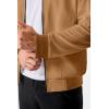 imageJMIERR Mens Casual Jacquard Bomber Jackets ColorBlock Lightweight Varsity Jacket Fashion Zipper Coat with PocketsCamel