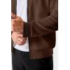 imageJMIERR Mens Casual Jacquard Bomber Jackets ColorBlock Lightweight Varsity Jacket Fashion Zipper Coat with PocketsCoffee