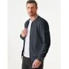 imageJMIERR Mens Casual Jacquard Bomber Jackets ColorBlock Lightweight Varsity Jacket Fashion Zipper Coat with PocketsDark Grey