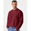 imageJMIERR Mens Casual Long Sleeves Crewneck Sweatshirts Cotton Pullover Sweatshirt for MenBurgundy