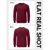 imageJMIERR Mens Casual Long Sleeves Crewneck Sweatshirts Cotton Pullover Sweatshirt for MenBurgundy