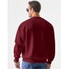 imageJMIERR Mens Casual Long Sleeves Crewneck Sweatshirts Cotton Pullover Sweatshirt for MenBurgundy