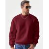imageJMIERR Mens Casual Long Sleeves Crewneck Sweatshirts Cotton Pullover Sweatshirt for MenBurgundy