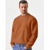 imageJMIERR Mens Casual Long Sleeves Crewneck Sweatshirts Cotton Pullover Sweatshirt for MenChestnut