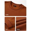 imageJMIERR Mens Casual Long Sleeves Crewneck Sweatshirts Cotton Pullover Sweatshirt for MenChestnut