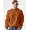 imageJMIERR Mens Casual Long Sleeves Crewneck Sweatshirts Cotton Pullover Sweatshirt for MenChestnut