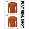 imageJMIERR Mens Casual Long Sleeves Crewneck Sweatshirts Cotton Pullover Sweatshirt for MenChestnut