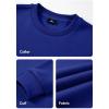 imageJMIERR Mens Casual Long Sleeves Crewneck Sweatshirts Cotton Pullover Sweatshirt for MenDark Blue