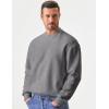 imageJMIERR Mens Casual Long Sleeves Crewneck Sweatshirts Cotton Pullover Sweatshirt for MenMedium Grey