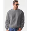imageJMIERR Mens Casual Long Sleeves Crewneck Sweatshirts Cotton Pullover Sweatshirt for MenMedium Grey