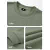 imageJMIERR Mens Casual Long Sleeves Crewneck Sweatshirts Cotton Pullover Sweatshirt for MenMist Green